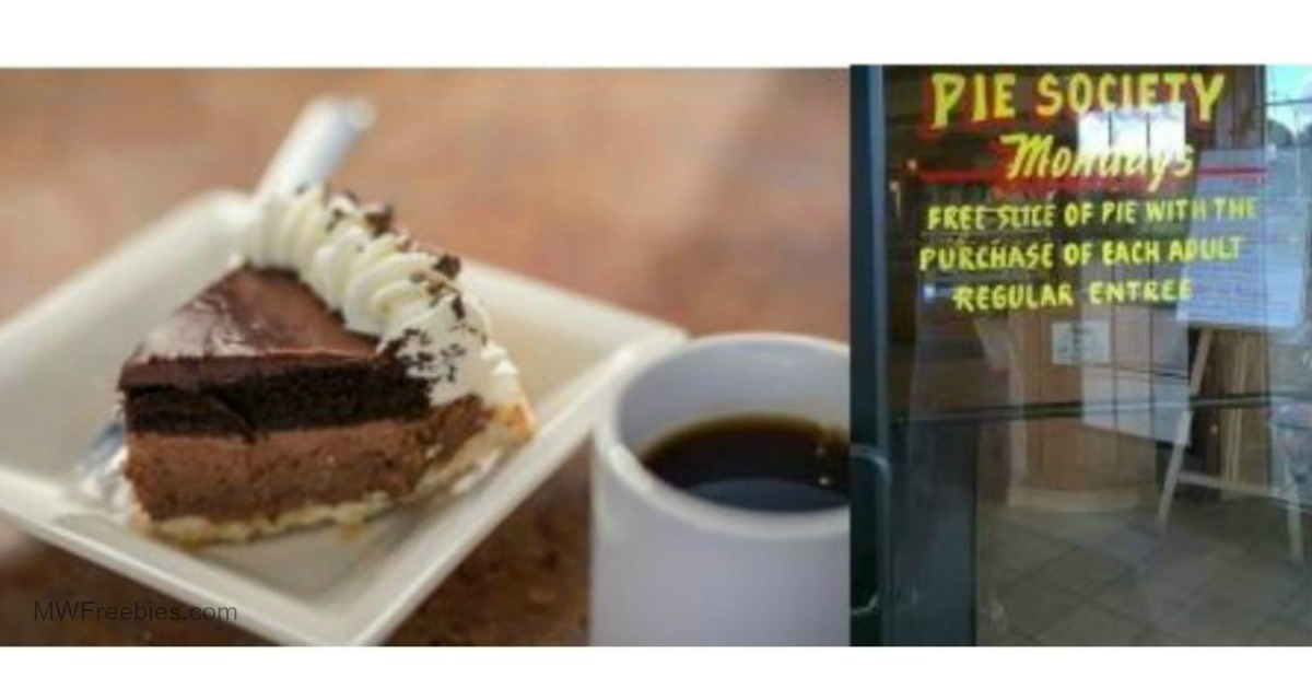 YUM! FREE Pie Perkin's Every Monday! MWFreebies