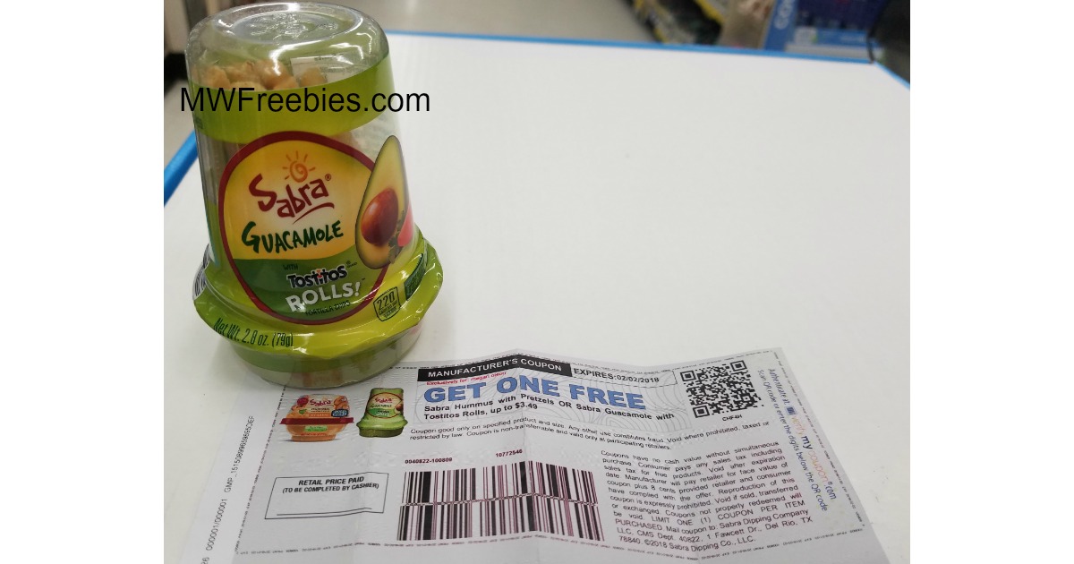 I Just Redeemed My Coupon For Free Sabra Hummus With Pretzels Or ...