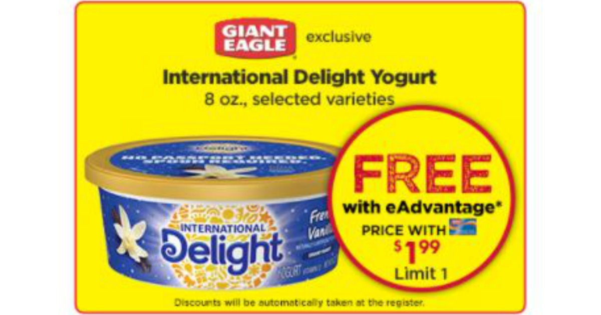 FREE International Delight Yogurt Giant Eagle thru 3/28! MWFreebies