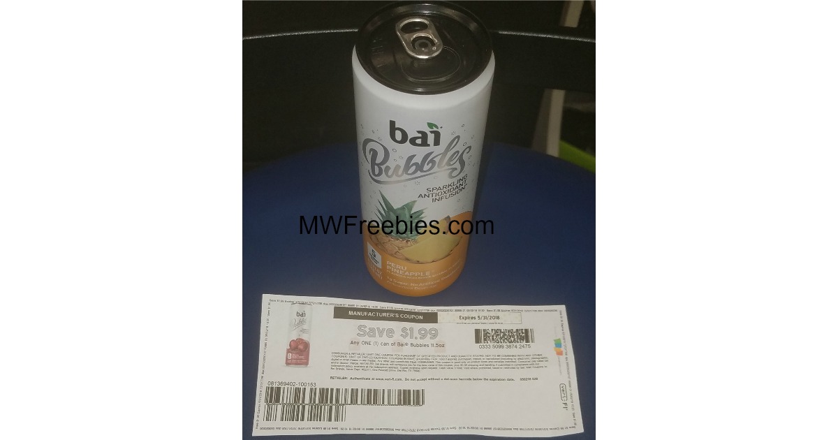 Did You Claim A Coupon For Free Bai Bubbles Yesterday? Don't Forget To ...