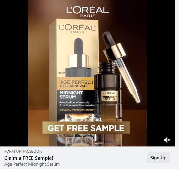 FREE L'Oreal Paris Midnight Serum Sample! (select Facebook accounts