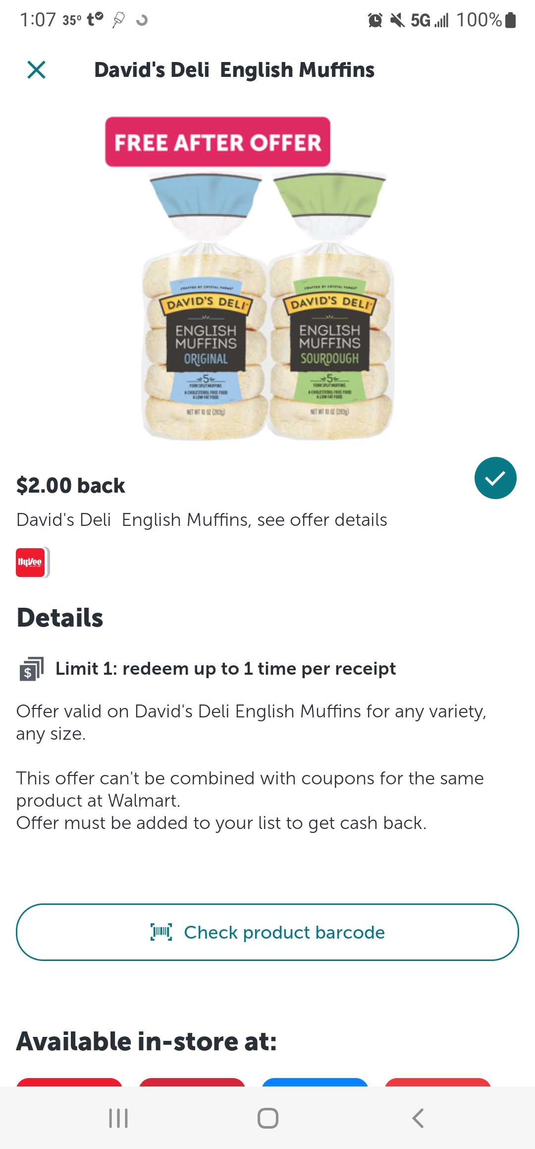 FREE David's Deli English Muffins @ Multiple Stores After Ibotta Rebate ...