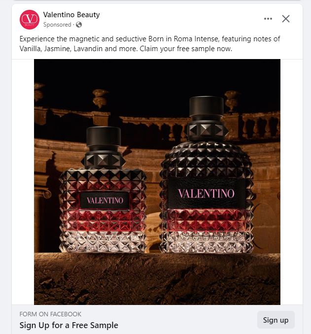 FREE Valentino Born In Roma Intense Fragrance Sample! (select Facebook ...