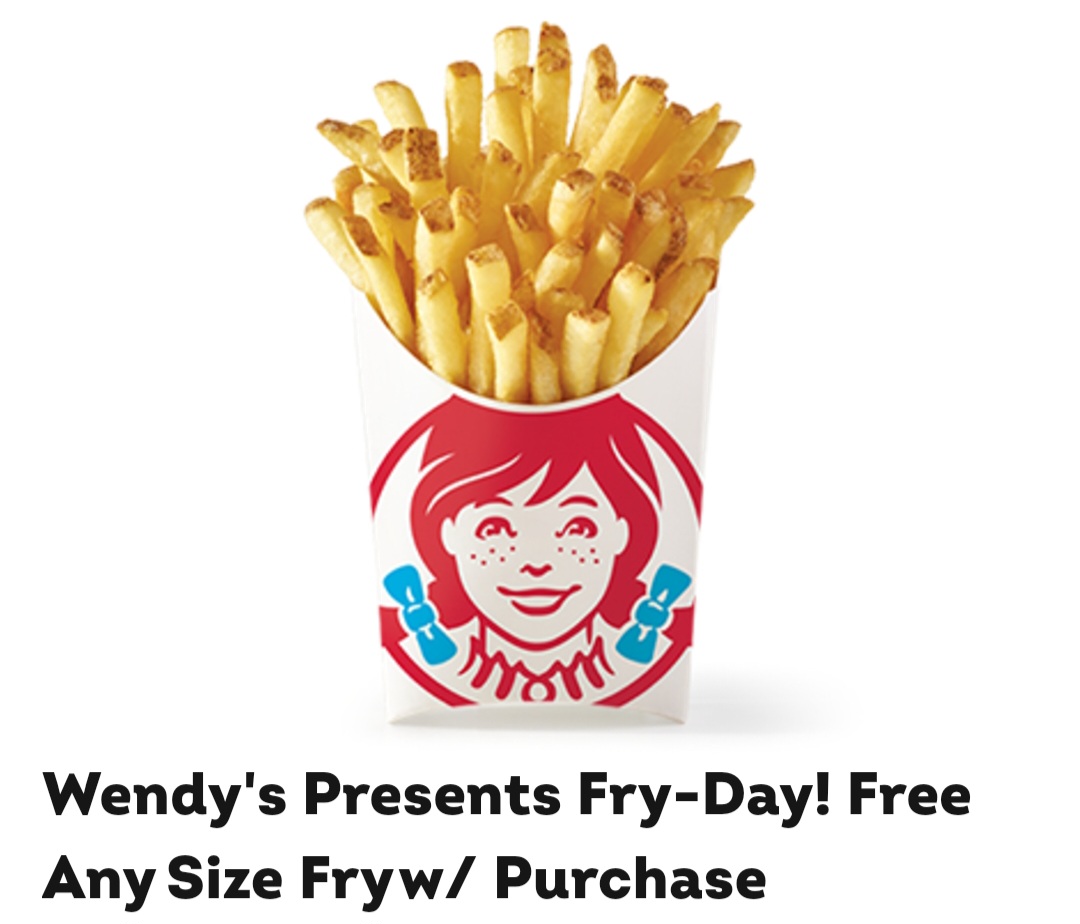 FREE Any Size Fries At Wendy’s Every Friday For All Of 2024 With Any ...