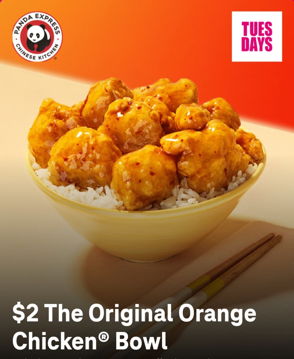 $2 The Original Orange Chicken Bowl @ Panda Express, Discounts & More ...