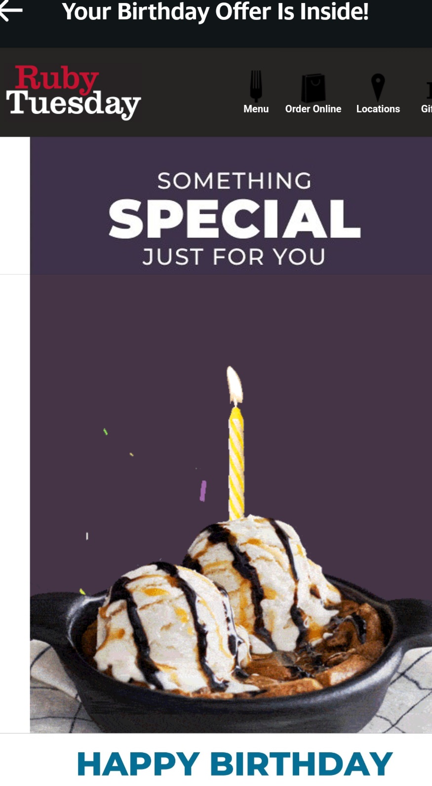 FREE Dessert For Your Birthday From Ruby Tuesday! - MWFreebies